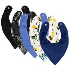 Babador Bandana Bebê Impermeável, Kit 5, Premium Eternizare