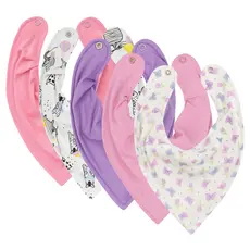 Babador Bandana Bebê Impermeável, Kit 5, Premium Eternizare