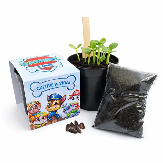 Lembrancinha Para Plantar Personalizada Kit Plantio Patrulha Canina Lembrancinha Ecológica Aniversário