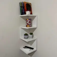 Prateleira de Canto 3D Nichos, Livros, Estante, Decoração