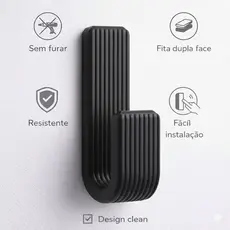KIT Ganchos Adesivos Fortes Para Parede, Forte e Resistente Para Toalhas, Banheiro e Cozinha Sem Furo
