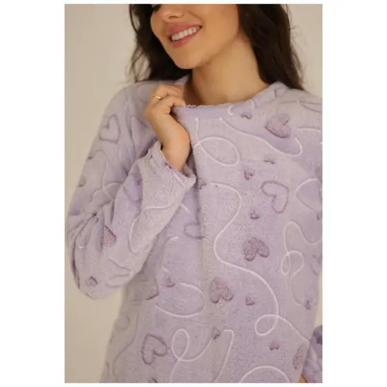 Pijama Feminino Inverno Fleece Peluciado