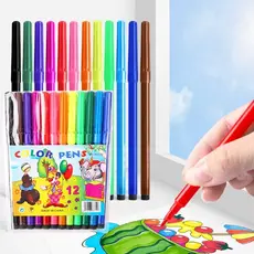 Kit caneta canetinha colorida escolar Lavavel com 24 cores Fine Line Coloridas Ponta Fina Fineliner Canetinha