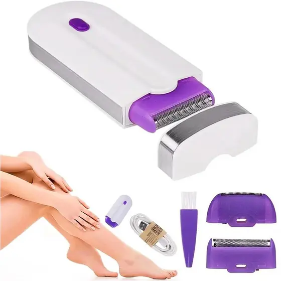 Depilador Recarregável Facial e Corporal para Ambos os Gêneros - Removedor de Pelos Corporal via USB