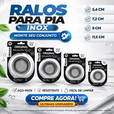 Ralo Para Pia Inox Anti Entupimento Universal Cozinha 4 Medidas Filtro Cestinha Resistente