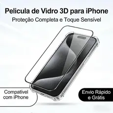ATÉ 5 PELÍCULAS GROSSO DE VIDRO 3D PARA IPHONE MODELOS PARA IOS XR 11 12 13 14 15 16 17 PRO MAX