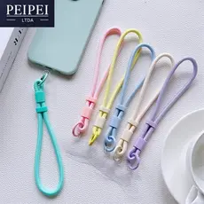 Cordão De Telefone Ajustável Estilo De Cor Simples Macron Para Ajuste Confortável Chaveiro