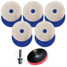 Kit 5 Lixas Grão 50 Para Porcelanato E 1 Suporte Acabamento