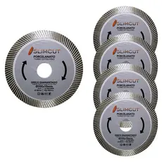 Kit 5 Discos Diamantado Porcelanato Extra Fino 105mm