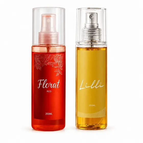 Kit Feminino Body Splash Florat Red e Lilli Com Glitter 200ml Cada