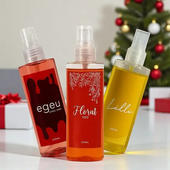 Trio Body Splash Feminino Lilli, Choc High e Florat Red  200ml Cada