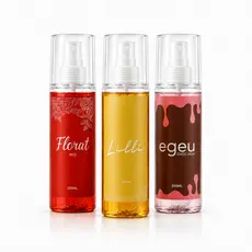 Trio Body Splash Feminino Lilli, Choc High e Florat Red  200ml Cada