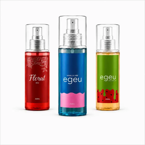 Kit 3 Body Splash Feminino Vanilla Vibe + Melancia + Floratta Red 200ml (Cada) | Alta Fixação