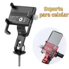 Suporte para celular para bicicletas, com mecanismo de fixação, para uma condução estável