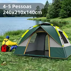 Barraca de Camping 3-4 Pessoas Prova d'água Barraca Acampamento Automático 200×200×135cm