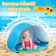 Tenda De Praia Pop-Up Infantil-Abrigo Solar UV Para Piscina E Brincadeiras Ao Ar Livre Bebê Unissex Seguro 2026