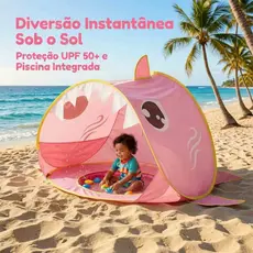 Tenda De Praia Pop-Up Infantil-Abrigo Solar UV Solar Brincar Areia Bebê Unissex Seguro Criança Infantil 2026