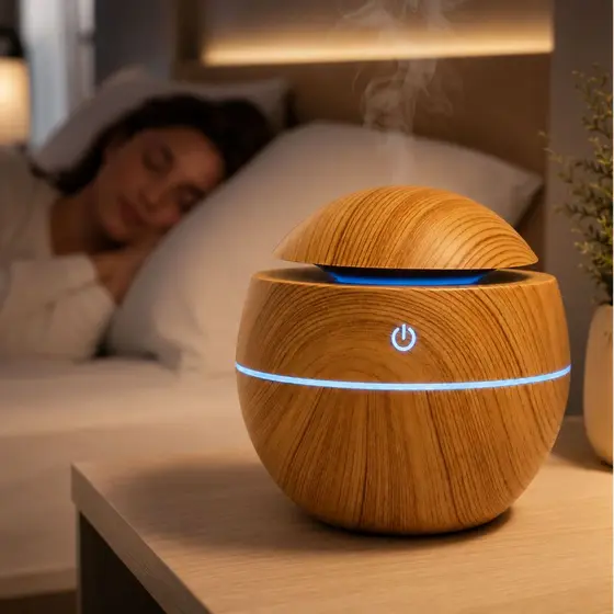 Umidificador de Ar Ultrassônico Silencioso Aromatizador De Ambiente Quarto Infantil E Bebê Aparelho Para Melhorar O Sono