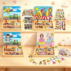 Brinquedos De Menina Vestir Princesas Jogos Educativos Me Vista Troca Tudo Jogo Didático Pedagógico Caixa Magnética