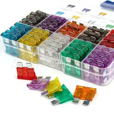 Kit Fusíveis Automóvel Tipo faca 100pcs De Tamanho Médio Mini 2A 3A 5A 7.5A 10A 15A 20A 25A 30A 35A