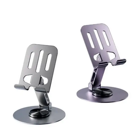 Suporte Celular Base Rotatória de Mesa Ajustável 360º Para Smartphones e Tablets
