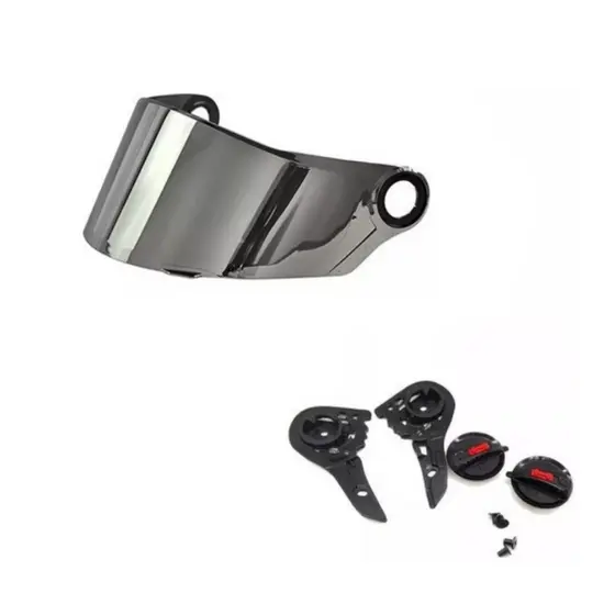 Kit Viseira Cromada LS2 FF358 Espelhada + Reparo Polivisor 2.2mm