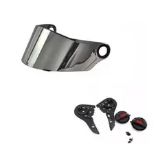 Kit Viseira Cromada LS2 FF358 Espelhada + Reparo Polivisor 2.2mm