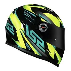 Capacete Ls2 Ff358 Draze Preto Verde Amarelo Fluo