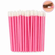 100 Aplicador Pincel Descartável Gloss e Batom Maquiagem Cílios Limpeza Sobrancelha Lipgloss