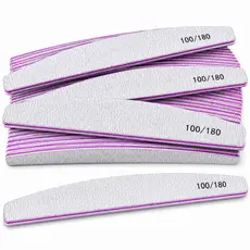 Kit Lixas de Unha Bumerangue Lavável 100/180 Boomerang Banana Alongamento Gel Fibra