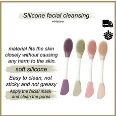 5.5 Escova De Máscara facial De Cabeça Dupla , Raspador De Aplicação silicone , Ferramenta De Limpeza