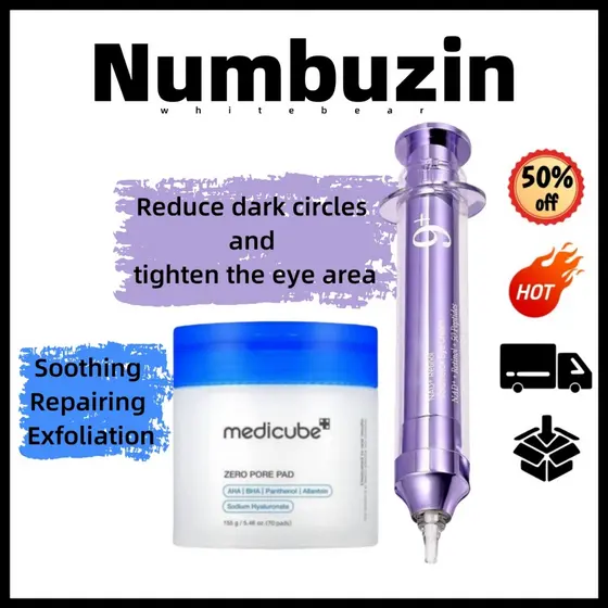 Folhas De Algodão Zero-Poros De 5.5 Camadas Medicube + Creme Para Os Olhos Com 9 Números | Reduz Olheiras , Aperta A Pel