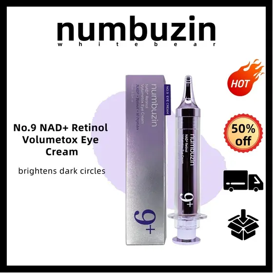 5.5 [numbuzin] No . 9 NAD + Retinol Volumetox Creme Para Os Olhos 10ml/Anti-Rugas E Redução De Linhas Finas/Iluminador M