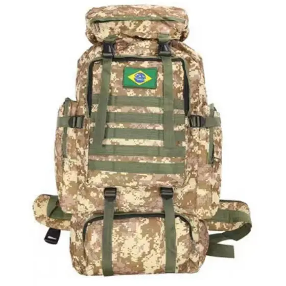 Mochila/Camuflada para Caminhadas/Trilhas/Amplo Espaço de Armazenamento em Tecido Oxford Impermeável