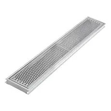 Ralo Linear Inox 15x100 Grelha Perfurada Drenagem Água Chuva Garagem Quintal Externo