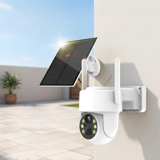 Câmera de Segurança Solar Wi-Fi HD com Visão Noturna e Detecção de Movimento Voltmax