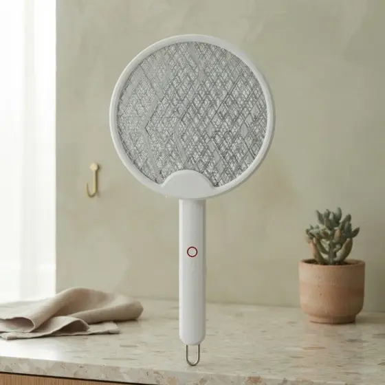 Raquete Elétrica Mata Mosquito com Luz UV Recarregável USB Voltmax