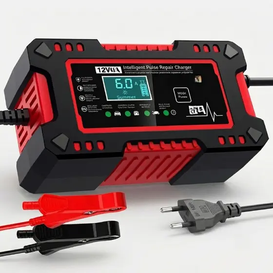 Carregador de Bateria Automotivo Inteligente 12V Display Digital Automático Voltmax