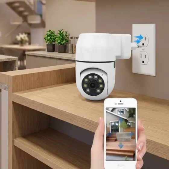 Câmera Tomada WiFi Full HD 1080p Ambiente Interno Instalação Prática App Yoosee Voltmax