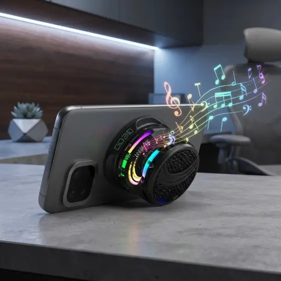 Caixa de Som Bluetooth Portátil Mini Speaker com LED RGB Magnético Som Potente Voltmax