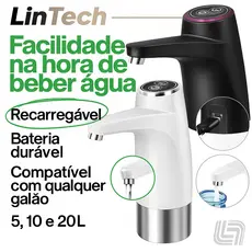 Bebedouro Bomba Elétrica Garrafão Galão Água Recarregável tomate compativel com galão de 20L