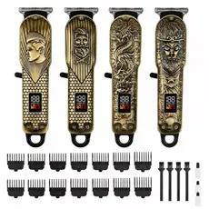 Máquina De Cortar Cabelo Metal Profissional Smart Lcd Barbeador Elétrico dedicada Sem Fio Para Homens salão de beleza