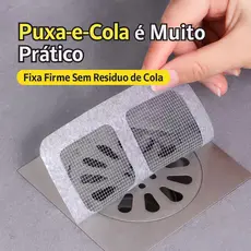 KIT Adesivos Protetores de Ralo Tela Descartavel Anti Entupimento e Anti Insetos Para Casa Pratico