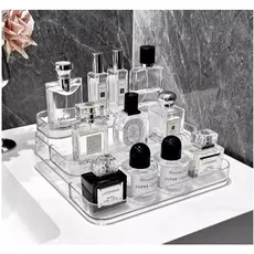 🎁Organizador de Perfumes e Cosméticos Acrílico 3 andar Porta Maquiagem Expositor Bancada Penteadeira Banheiro