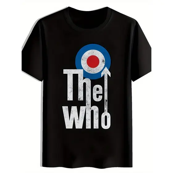 Camiseta Unissex Premium Plus size The Who Target Logo Básica Oversized 100% Algodão Confecção Própria