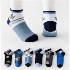 Kit Pares De Meias Infantis Masculinas Estampadas Coloridas Confortáveis Crianças 2 a 10 Anos