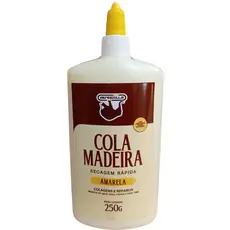 Cola Amarela Madeira 90g 250g 500g Alta Fixação para Móveis Chapas Buchas e Laminados MDF e MDP