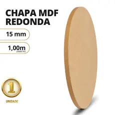 Tampo de Mesa 1,00m Chapa mdf 15mm redondo Diâmetro Madeira Redondo Decoração Sala Cozinha