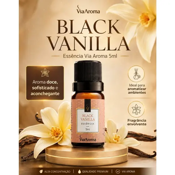 Essencia Via Aroma Black Vanilla Classica 5ml (5ml)