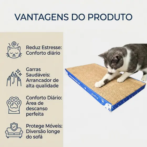 Kit 1/4 Arranhador Papelão Para Gato Brinquedo Gatos Interativo Anti-Stress - OFERTA RELÂMPAGO